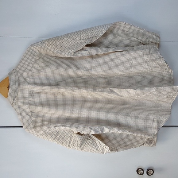 Ralph Lauren Classic Fit Pale Yellow / Blue Checked Dress Shirt Preppy Sz.2X - Picture 4 of 5